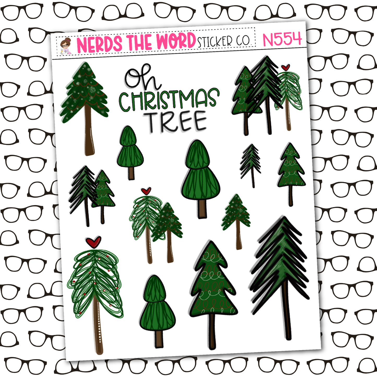 O Christmas Tree Monthly, Weekly and or Journaling Sticker Kit