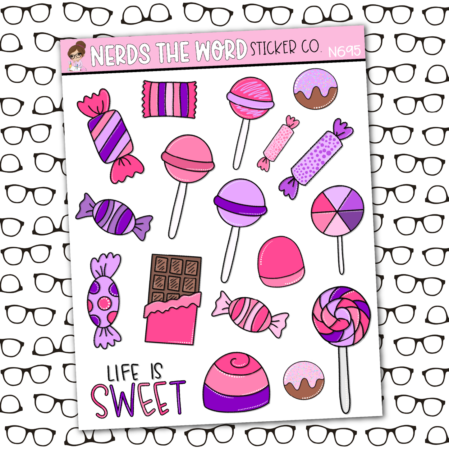 Life is Sweet Monthly, Weekly and or Journaling Sticker Kit