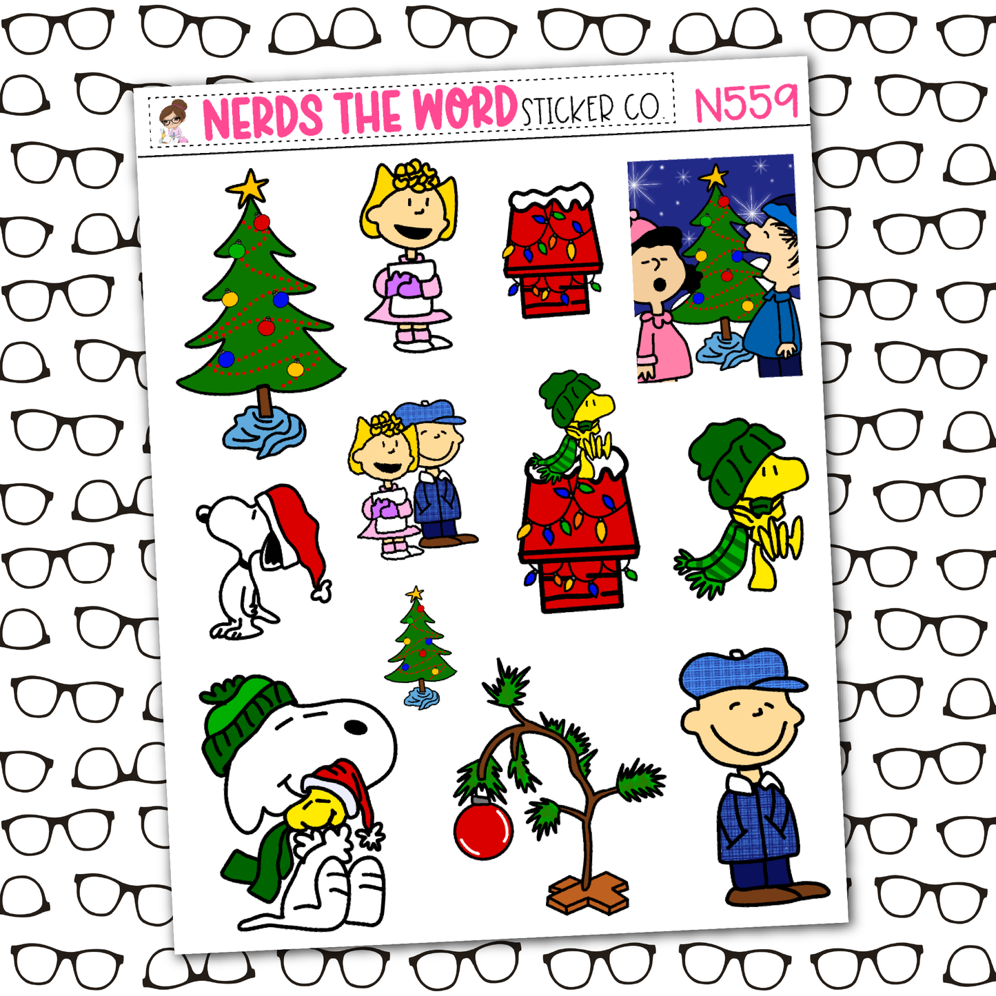 Dog Christmas Monthly, Weekly and or Journaling Sticker Kit