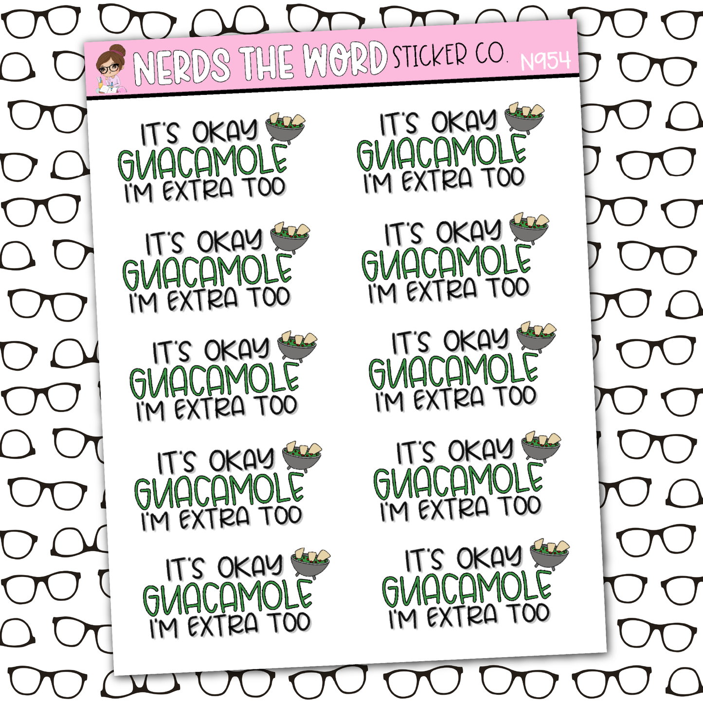 Guacamole Sticker Sheet