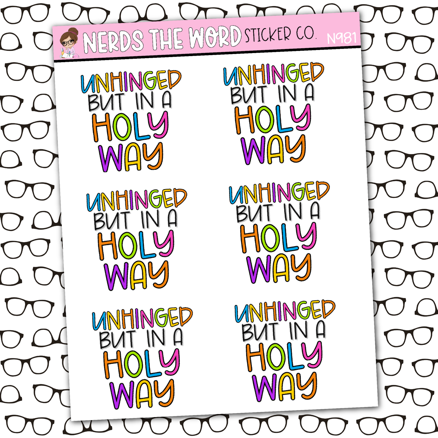 Unhinged Sticker Sheet
