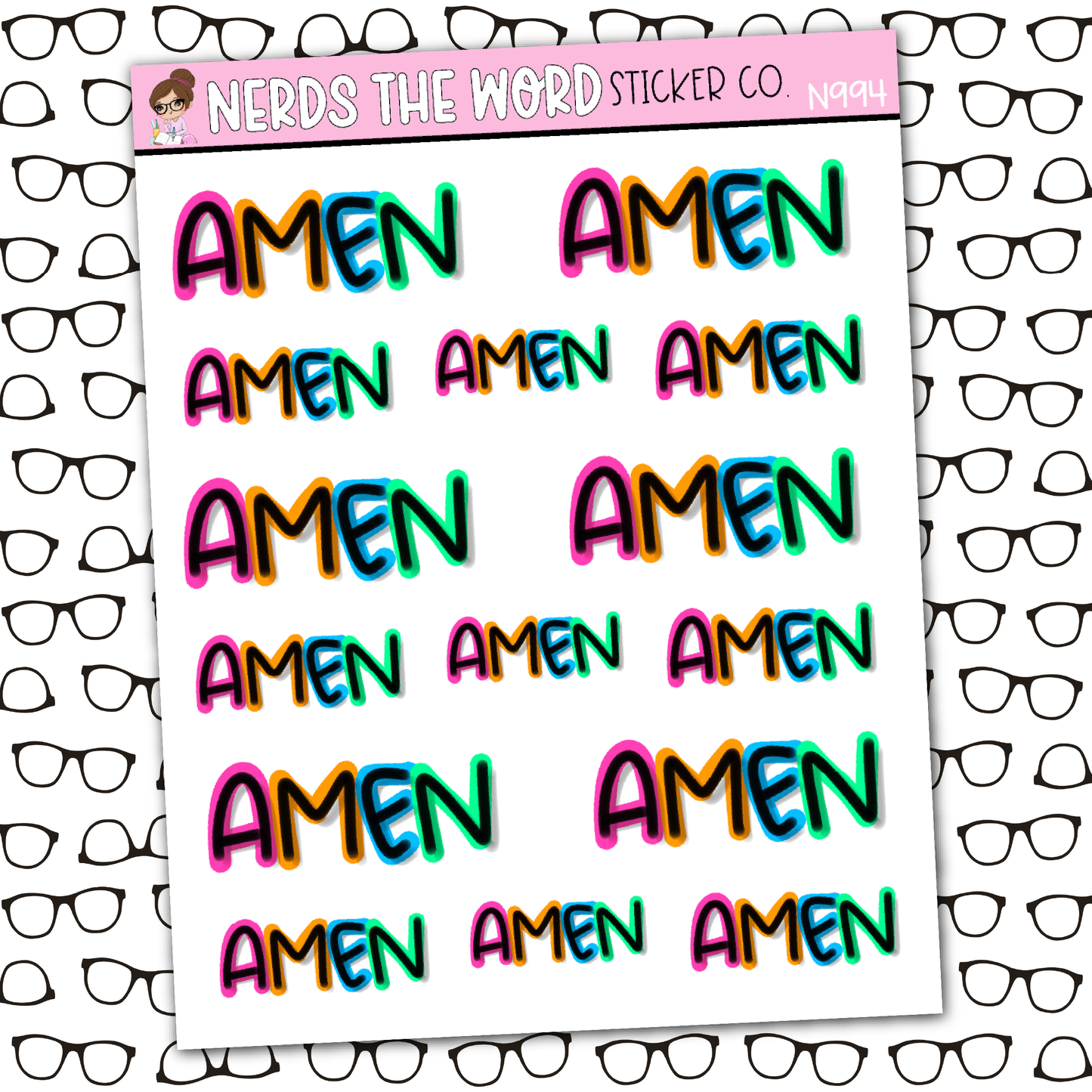 Amen (Mixed Sizes) Sticker Sheet