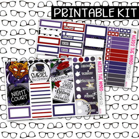 PRINTABLE ACOTAR Weekly Kit - Choose your Size