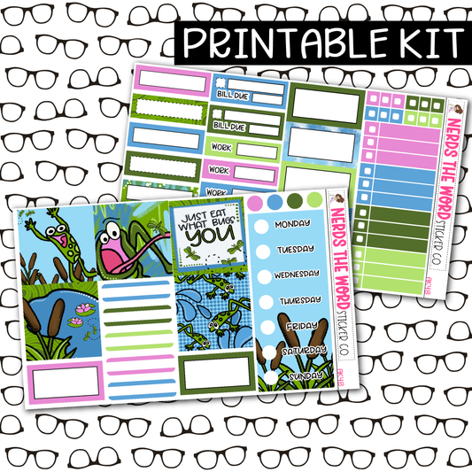 PRINTABLE Eat What Bugs You Weekly Kit - Choose your Size