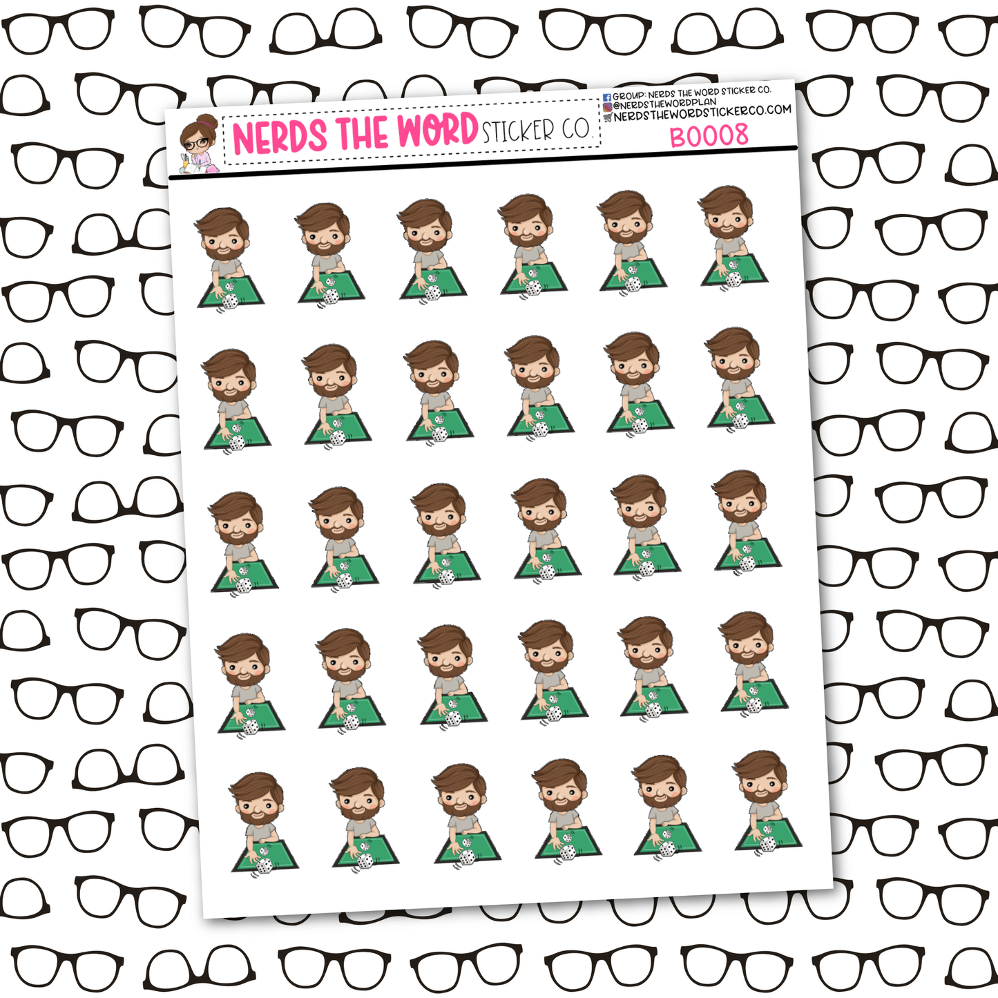Bill throws dice Sticker Sheet