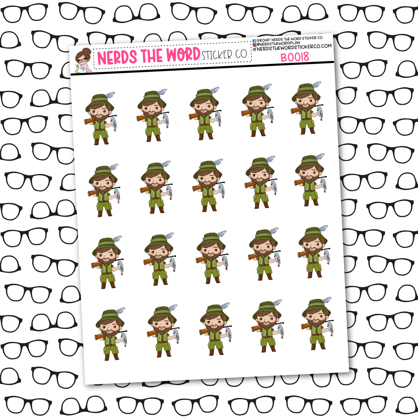 Bill goes Hunting Sticker Sheet