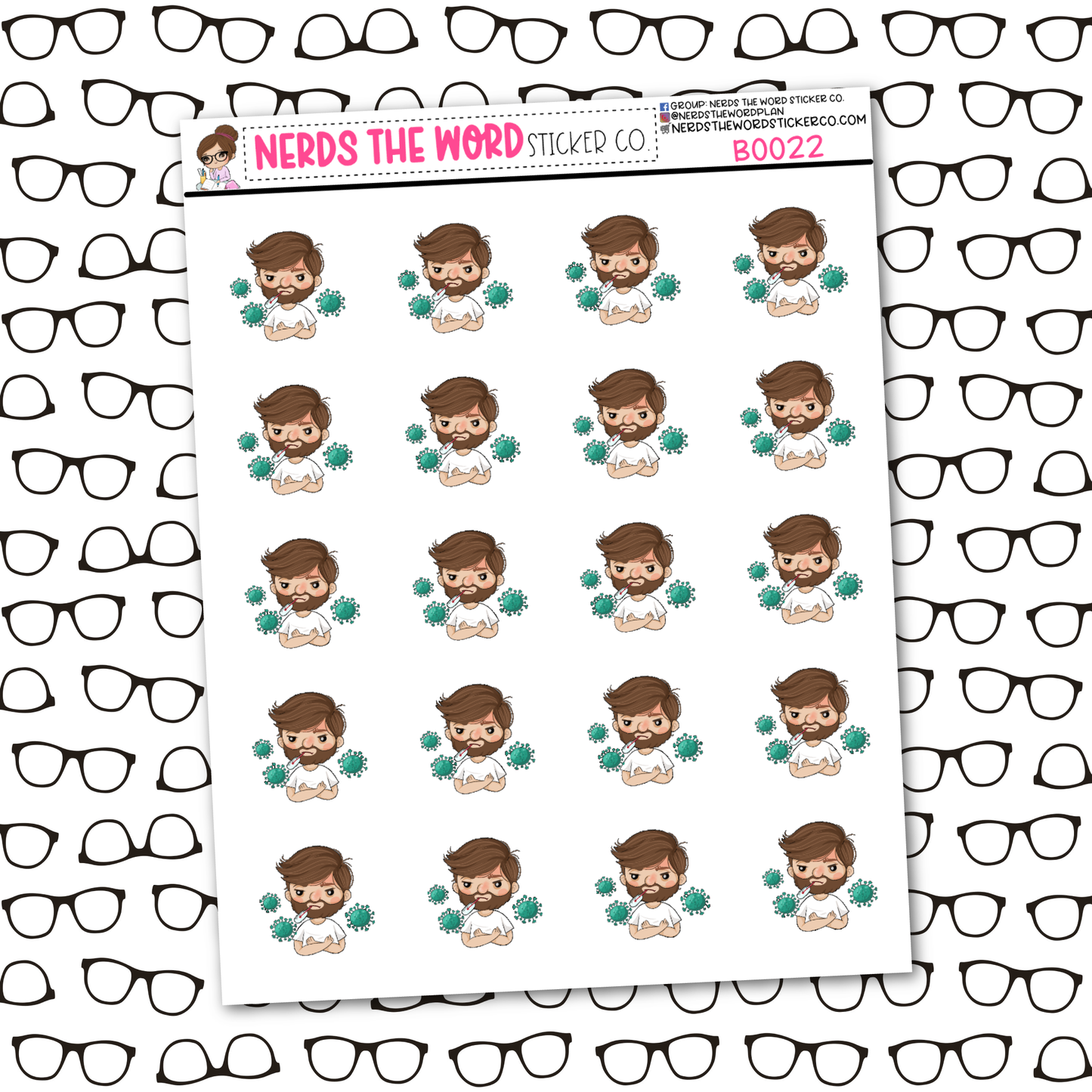 Bill is Sick Sticker Sheet