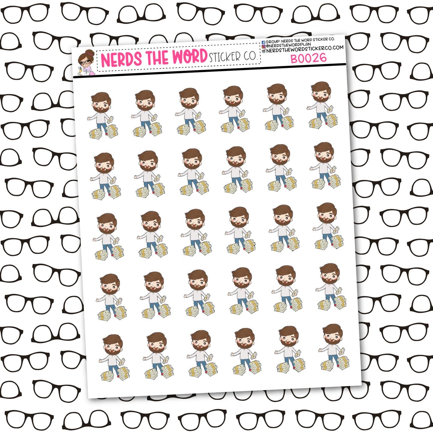 Bill loves Payday Sticker Sheet