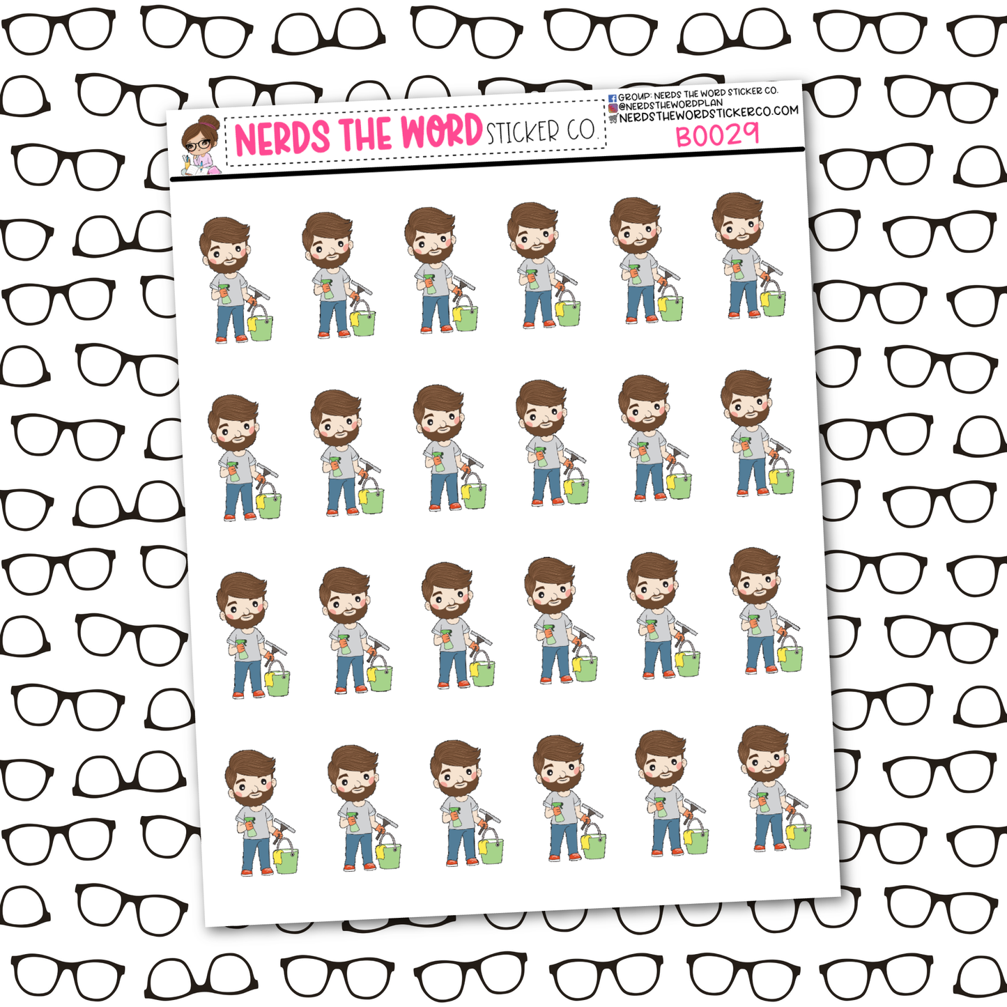 Bill Cleaning Sticker Sheet