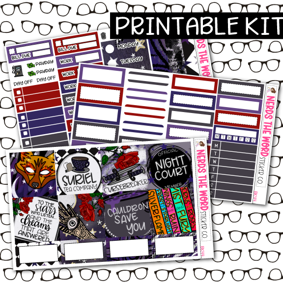PRINTABLE ACOTAR Weekly Kit - Choose your Size