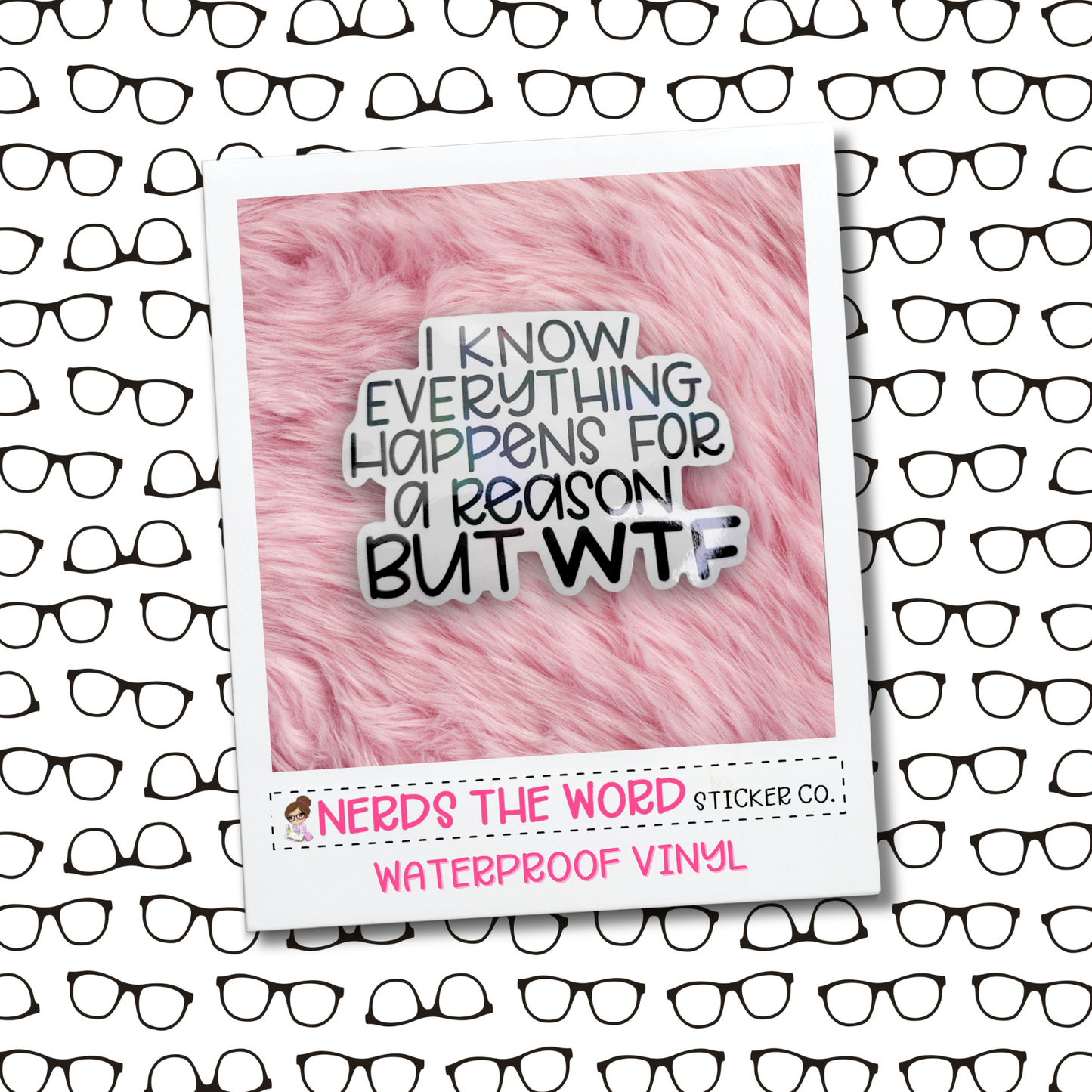 WTF - Holographic Vinyl Sticker