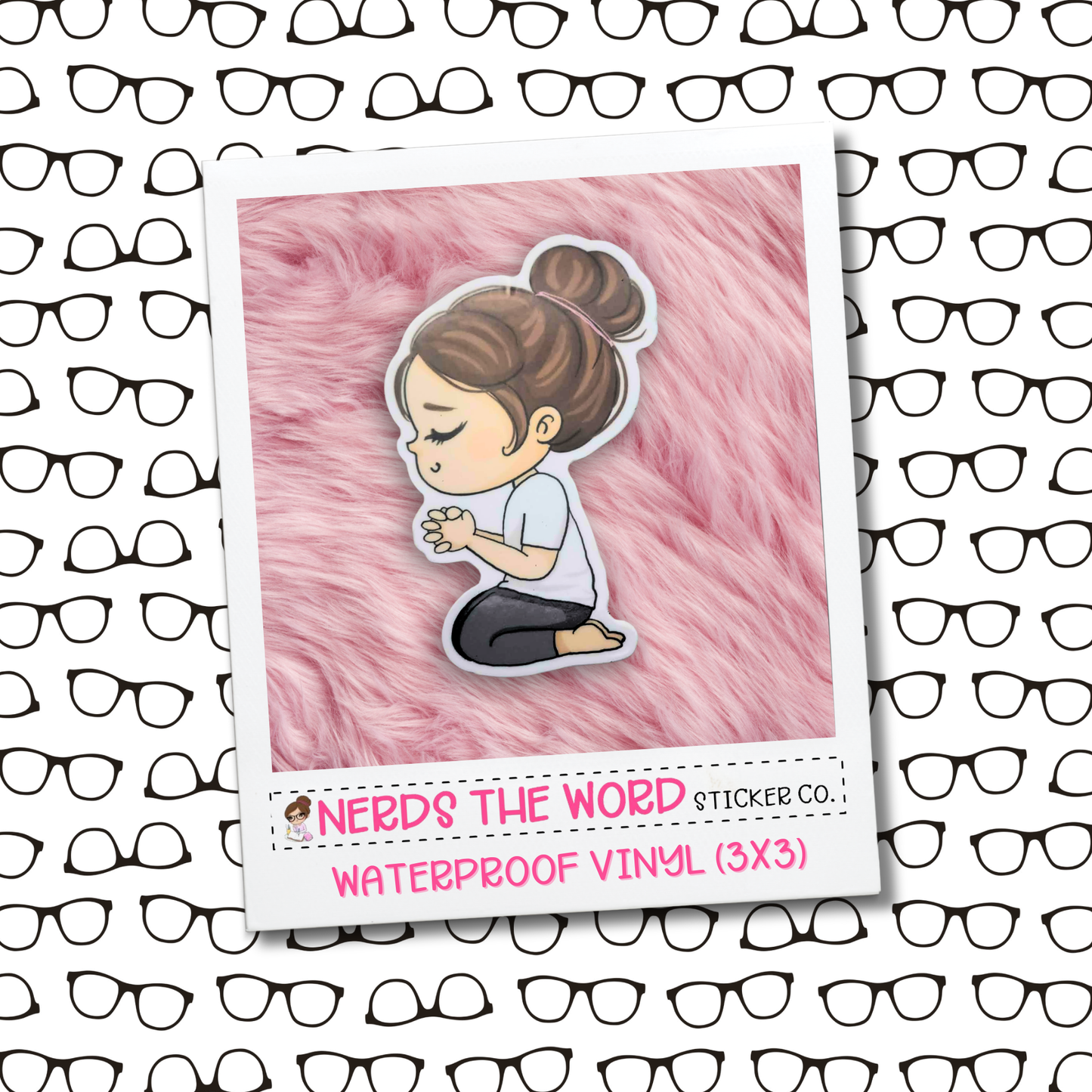 Nora Praying - Vinyl Waterproof Sticker