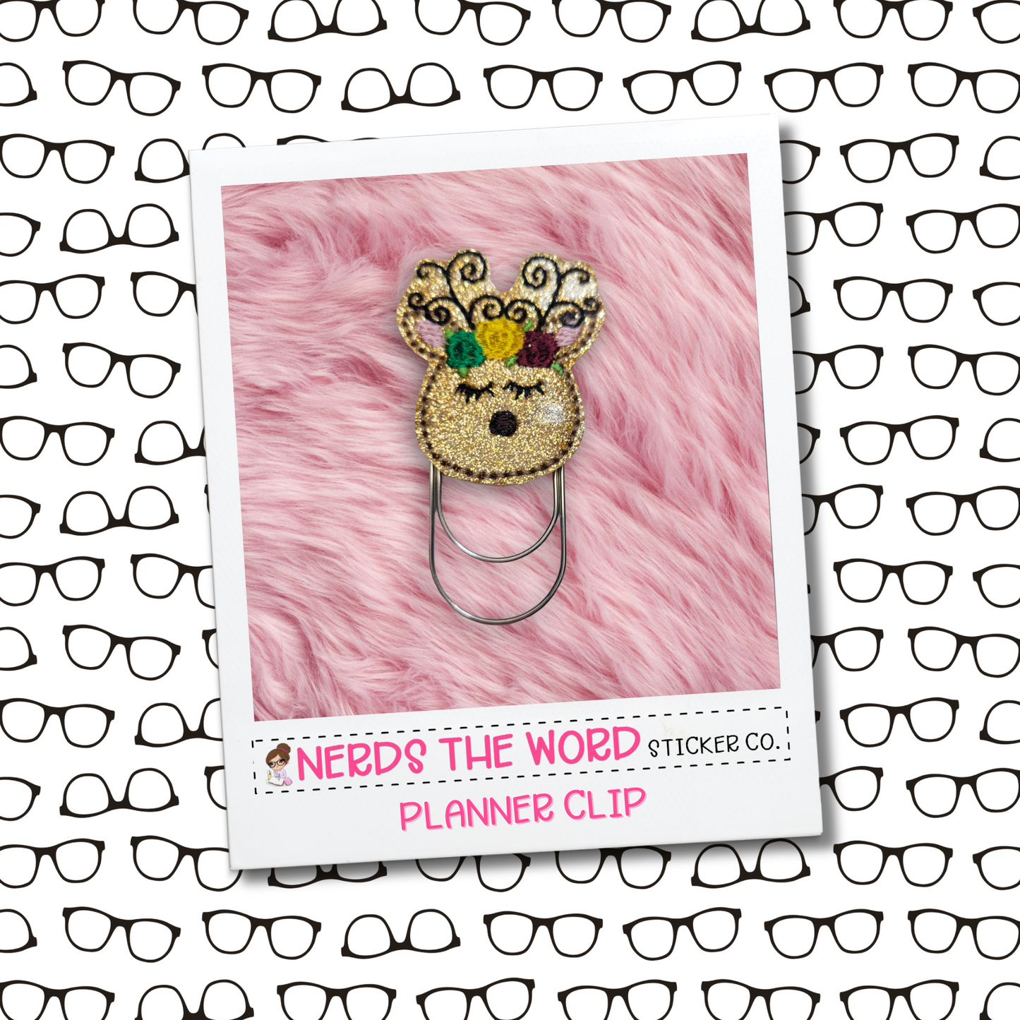 Gold Reindeer Planner Paper Clip