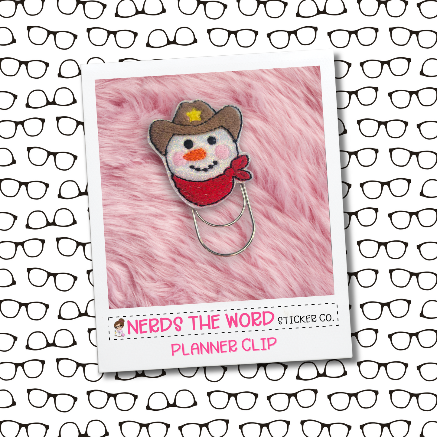 Cowboy Snowman Planner Paper Clip