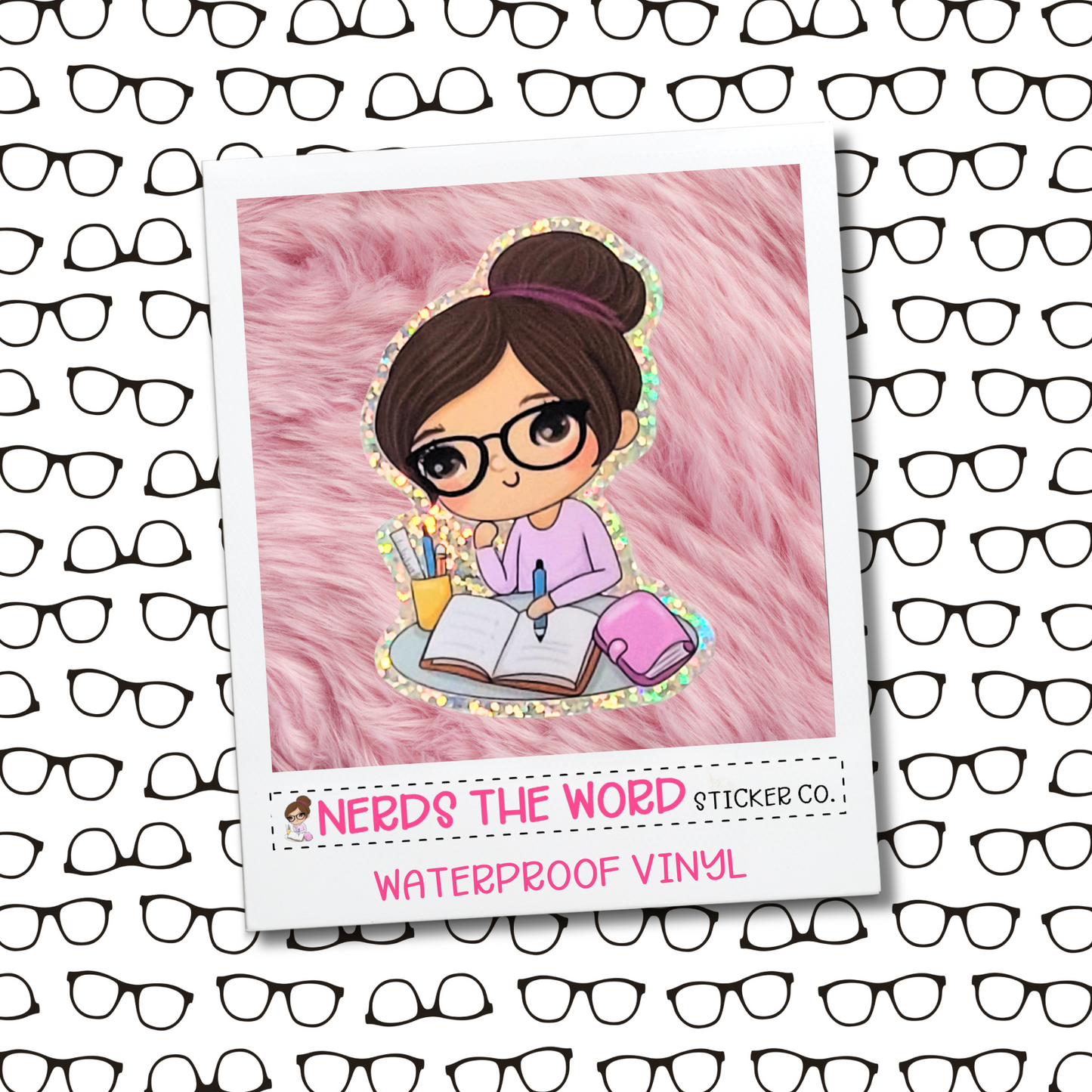Planner Nora - Glitter Vinyl Waterproof Sticker