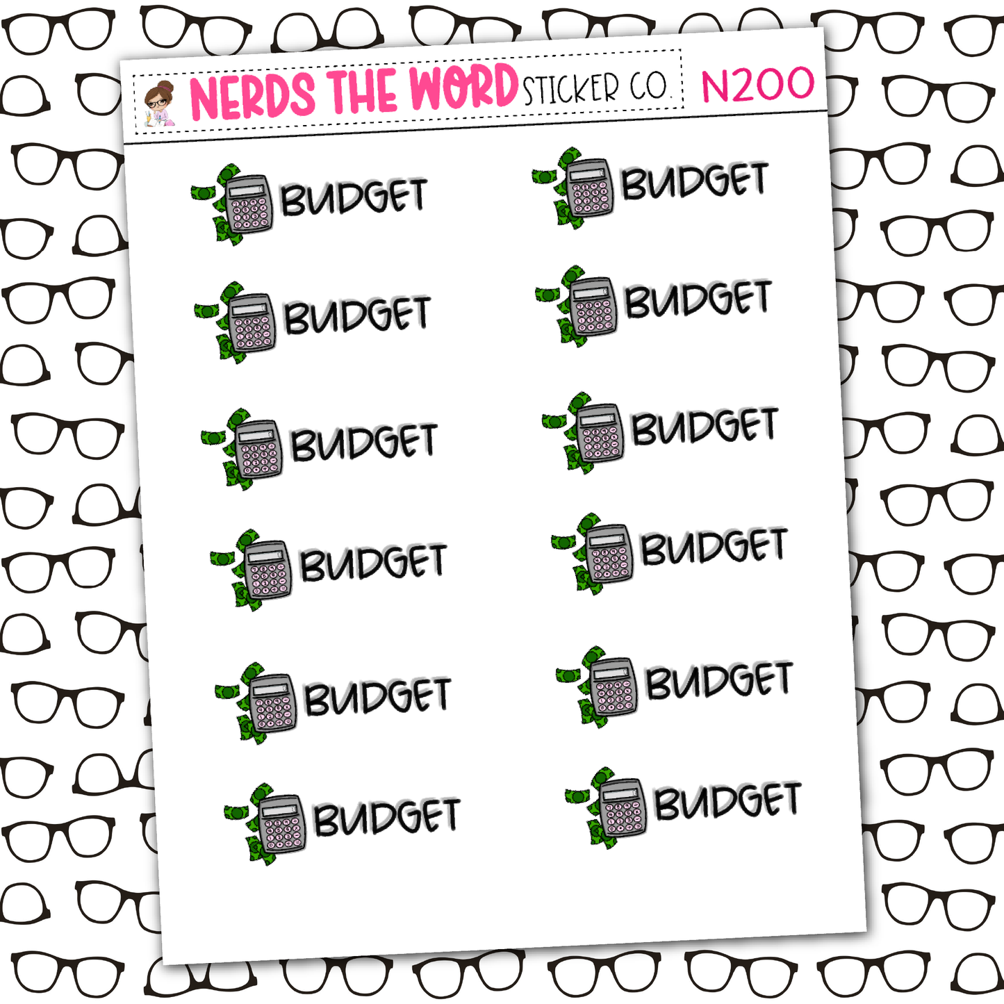 Budget Sticker Sheet