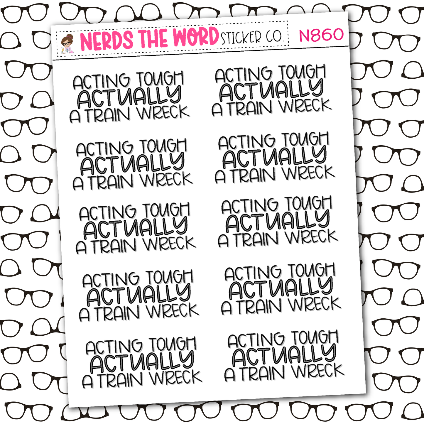 Train Wreck Sticker Sheet