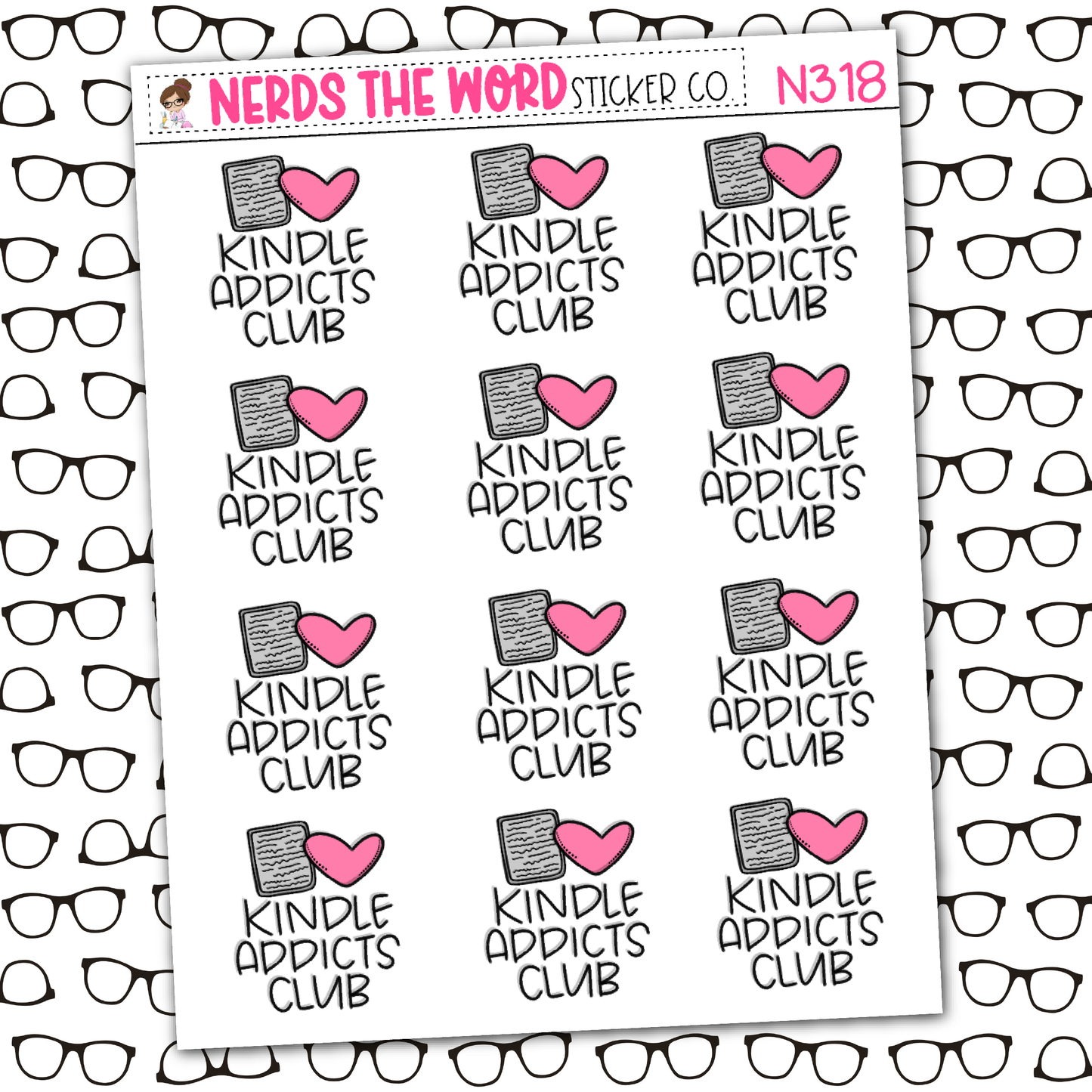 Kindle Addicts Club Sticker Sheet