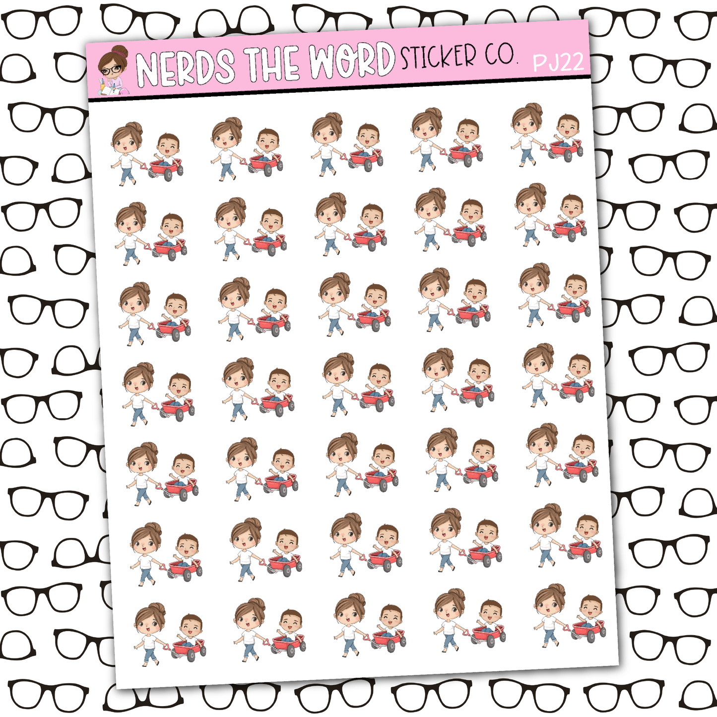 PJ Wagon Sticker Sheet