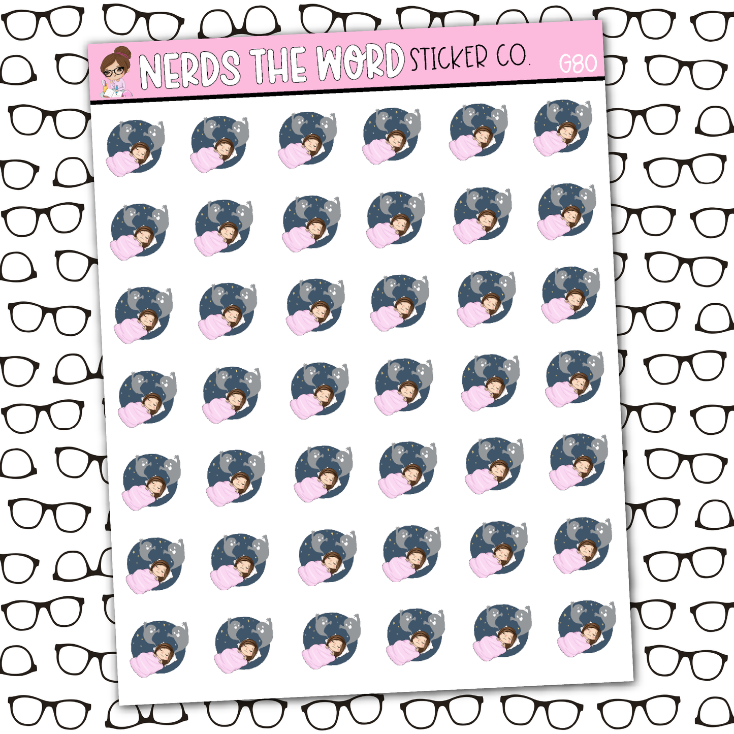 Nora Bad Dreams Sticker Sheet