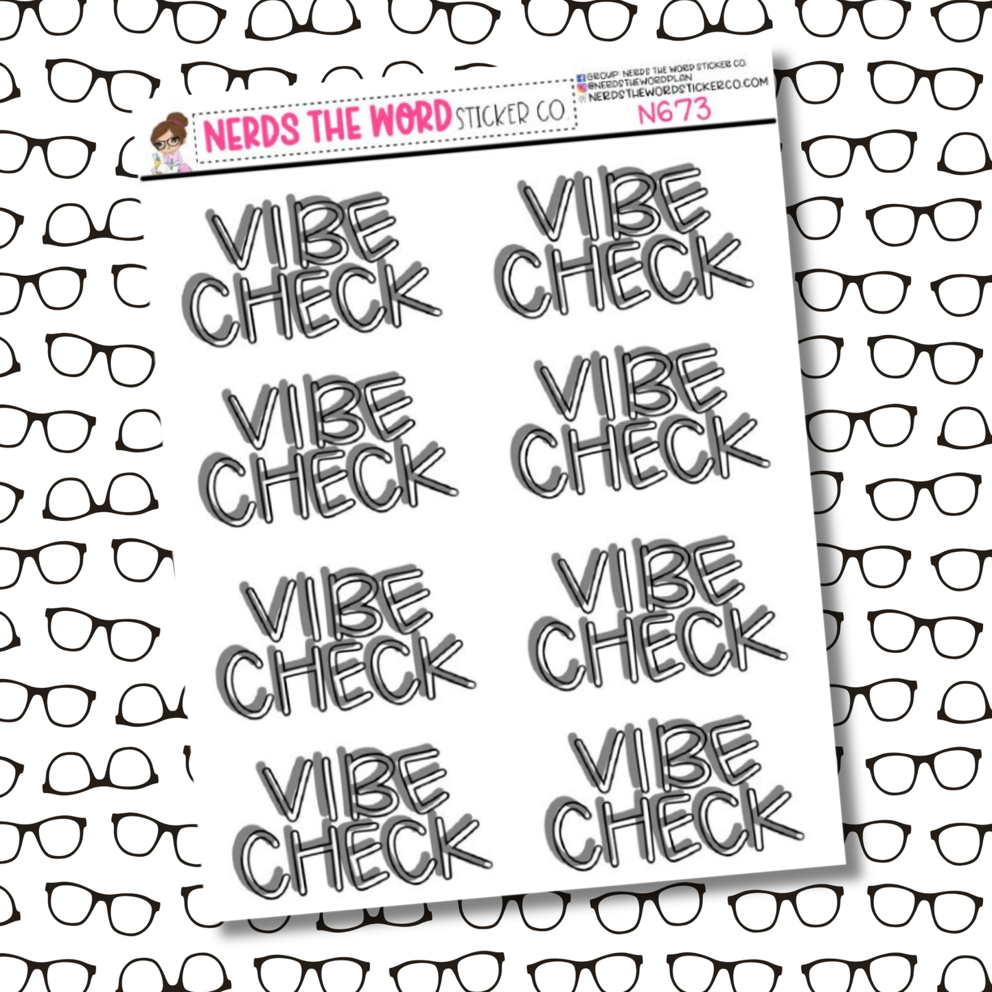 Vibe Check Sticker Sheet