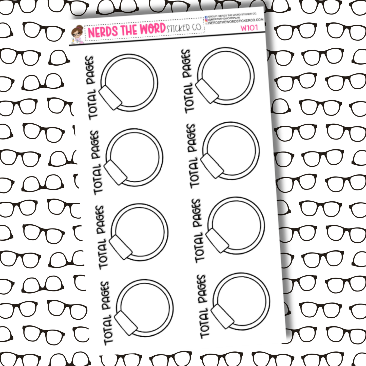 Total Pages (Reading Tracker) Sticker Sheet