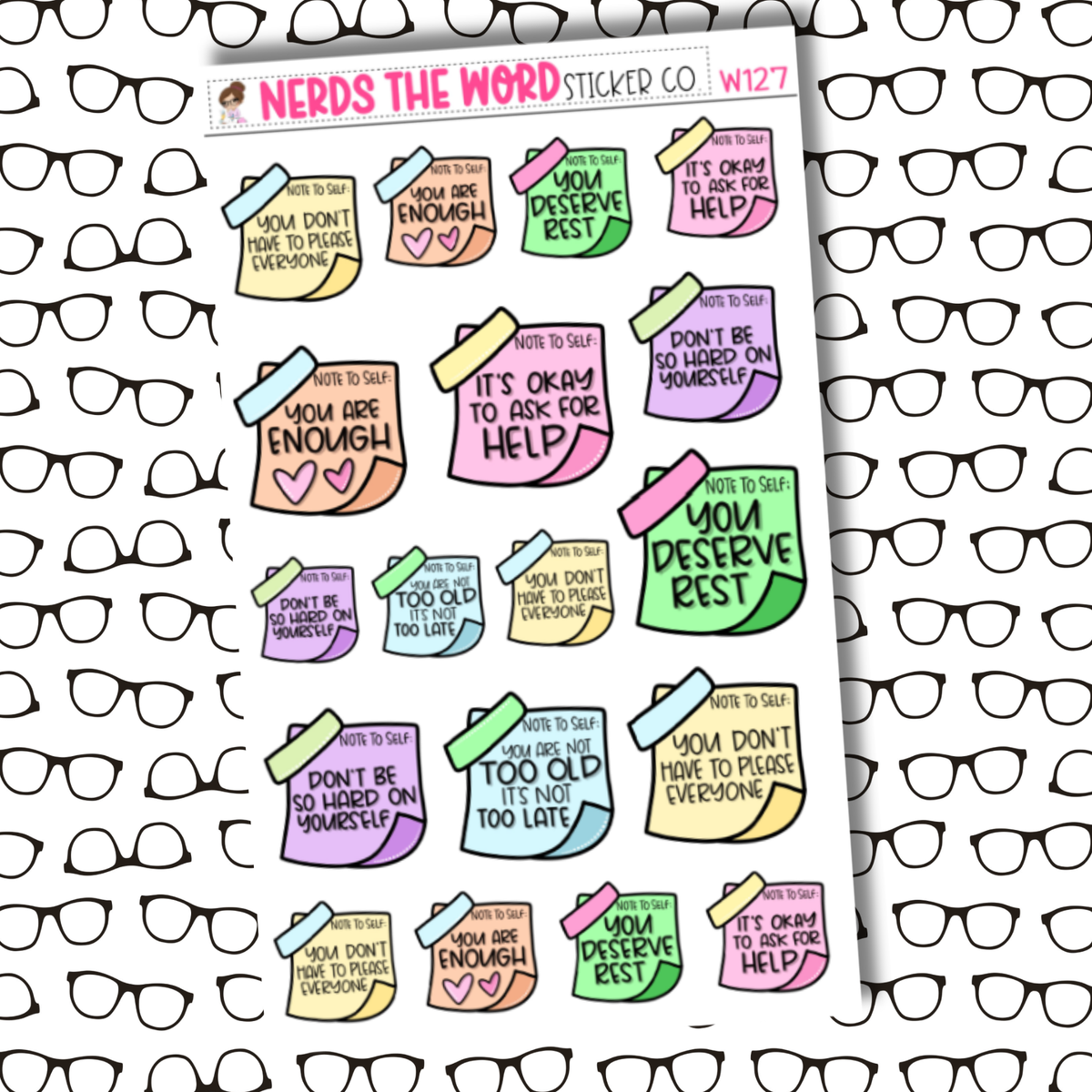 Note To Self Sticker Sheet