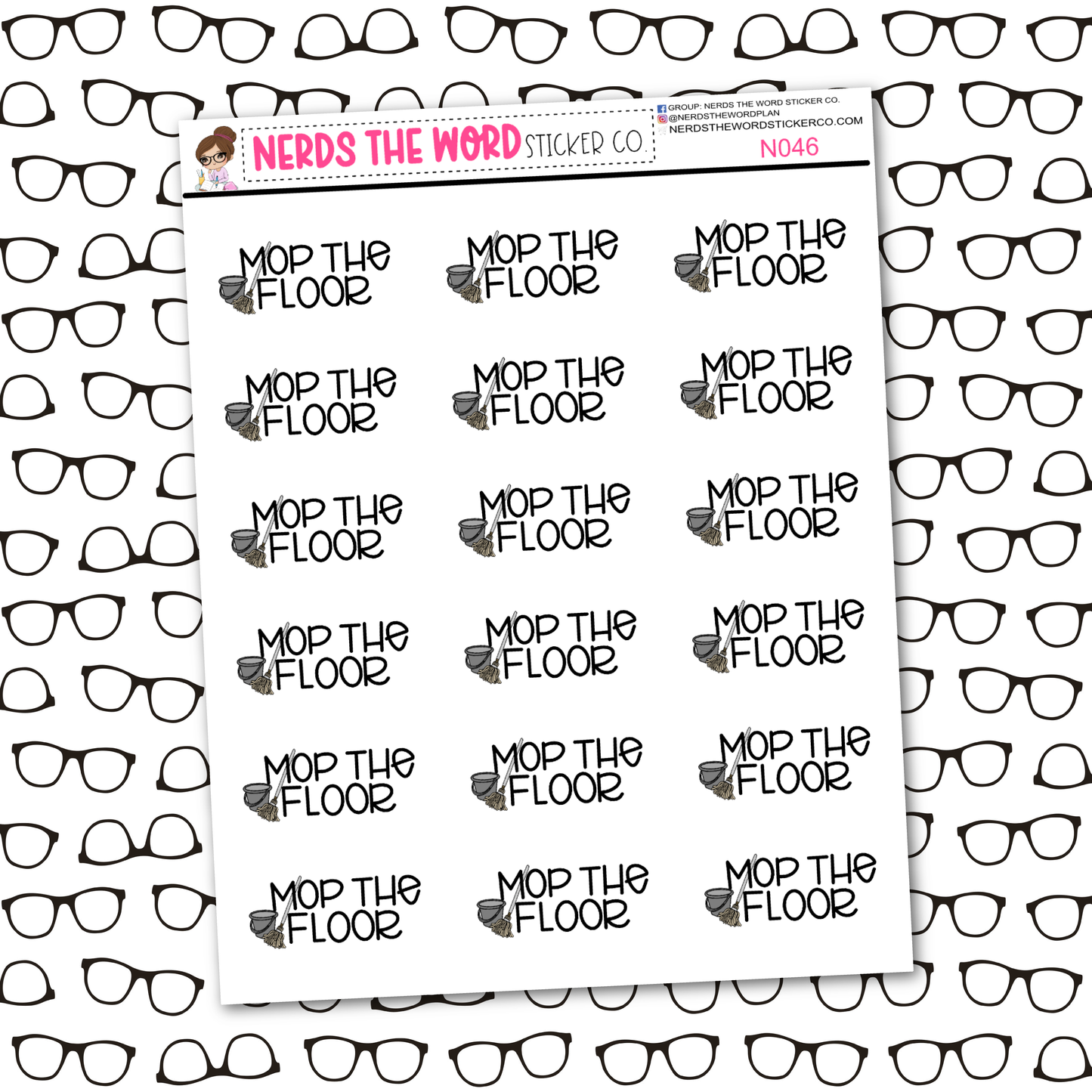 Mop the Floor Sticker Sheet