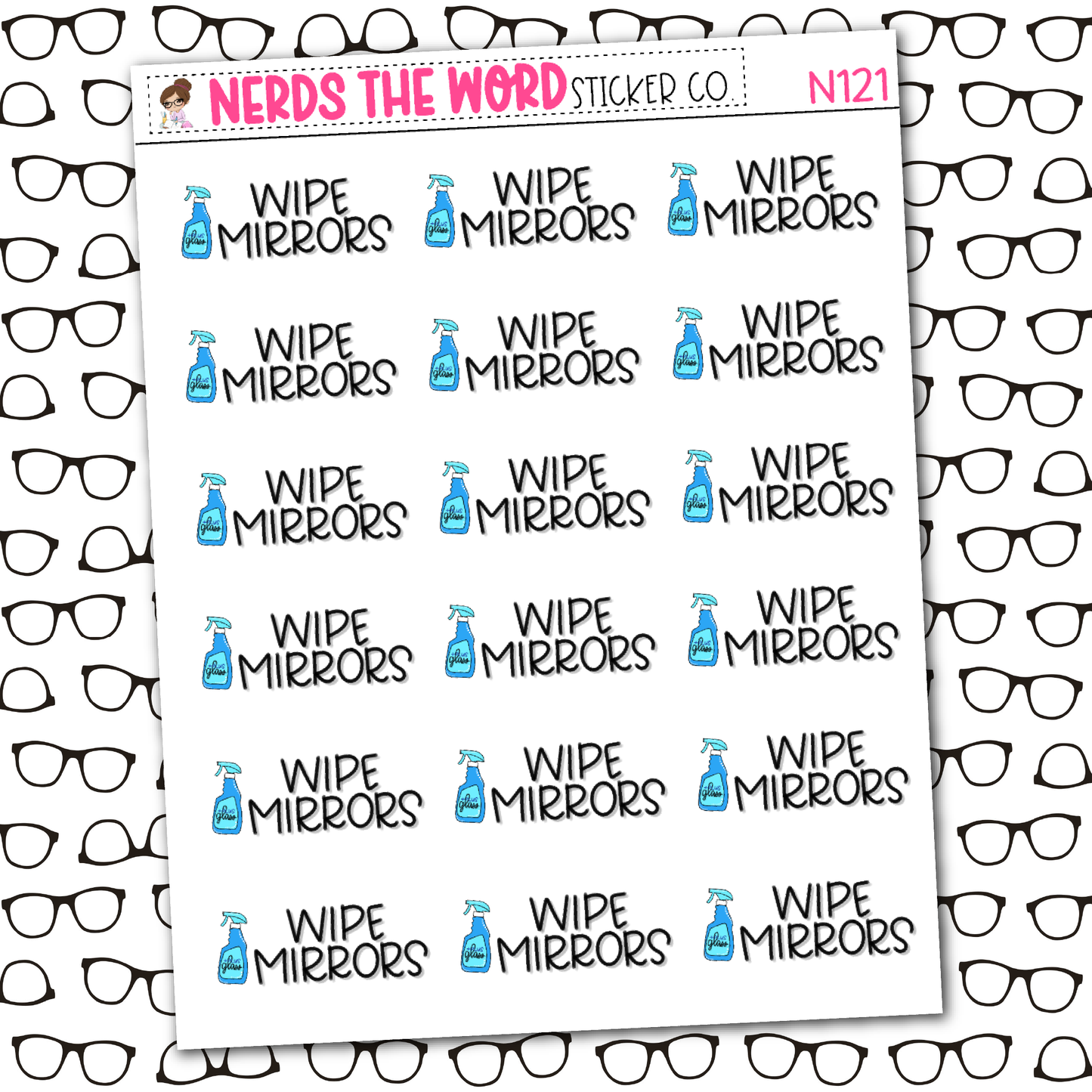 Wipe Mirrors Sticker Sheet