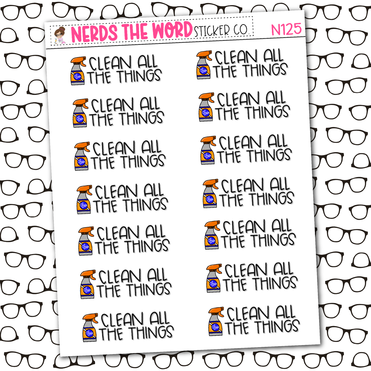 Clean all the things Sticker Sheet