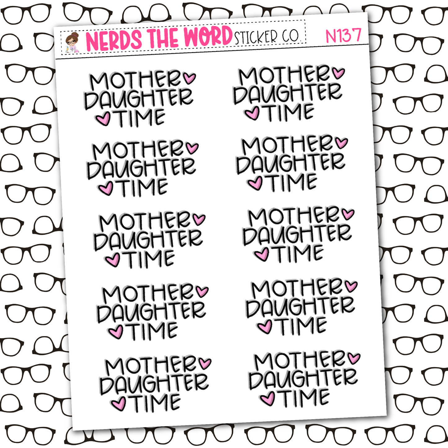 Mother Daughter Time Sticker Sheet