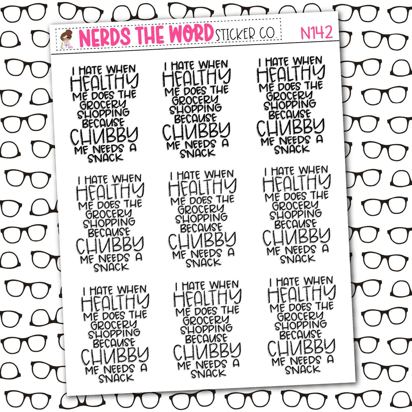 Chubby Me Sticker Sheet