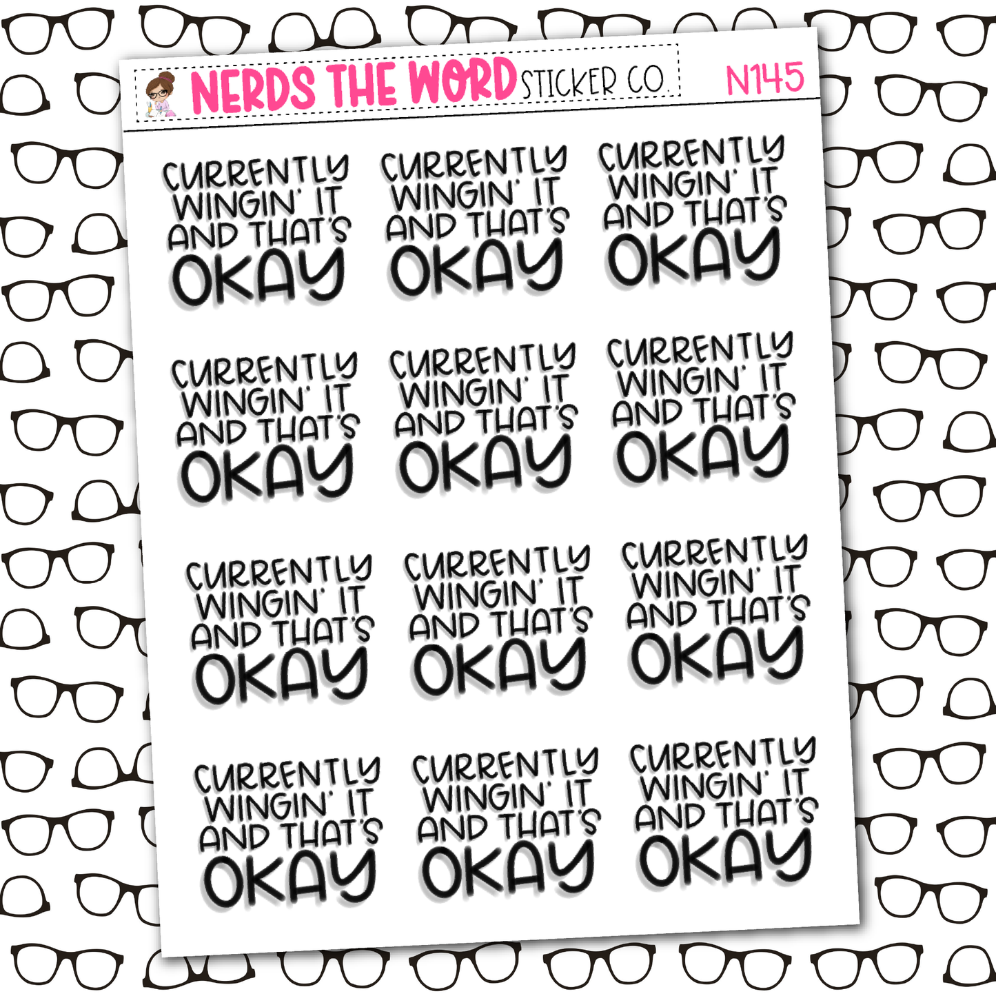 Wingin' It Sticker Sheet