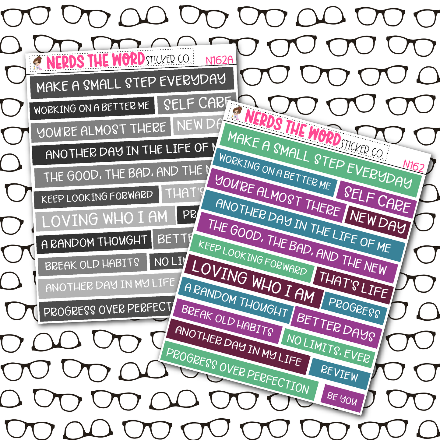 Self Love Quote Bar Sticker Sheet