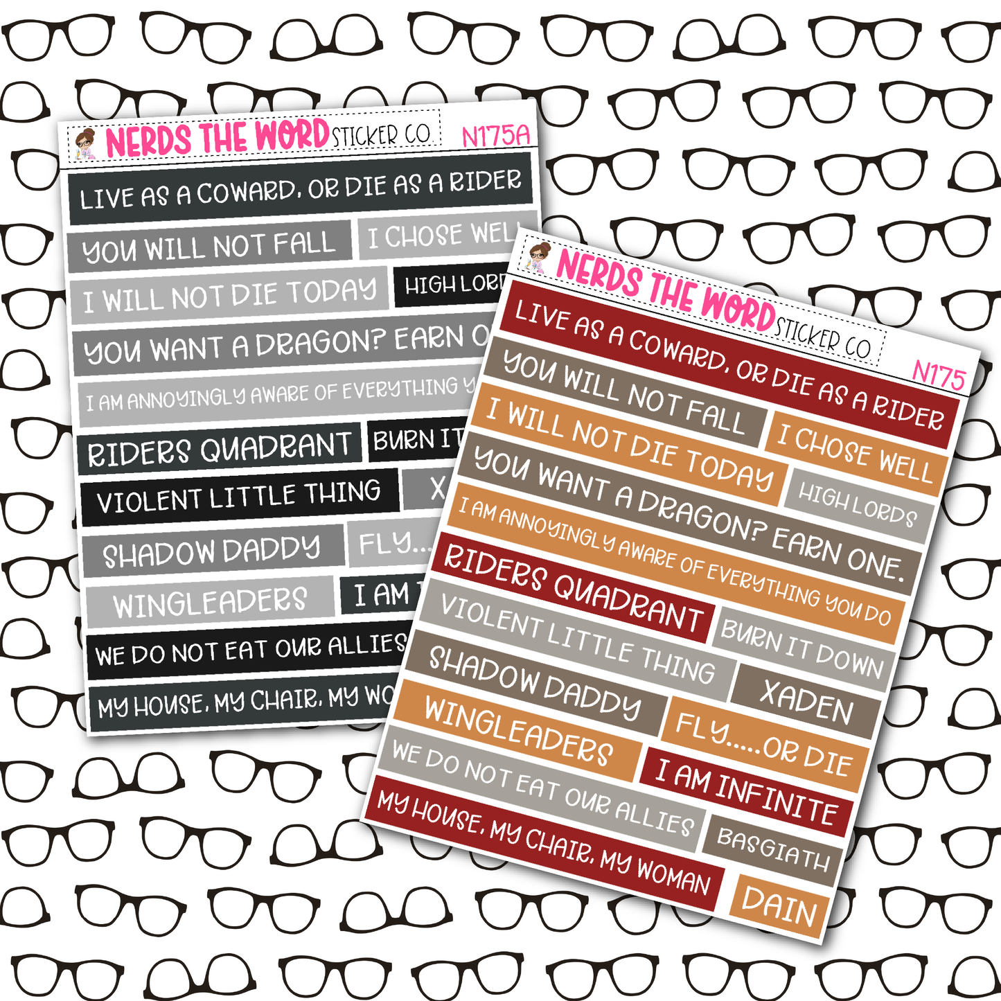 Empyrean Quote Bar Sticker Sheet