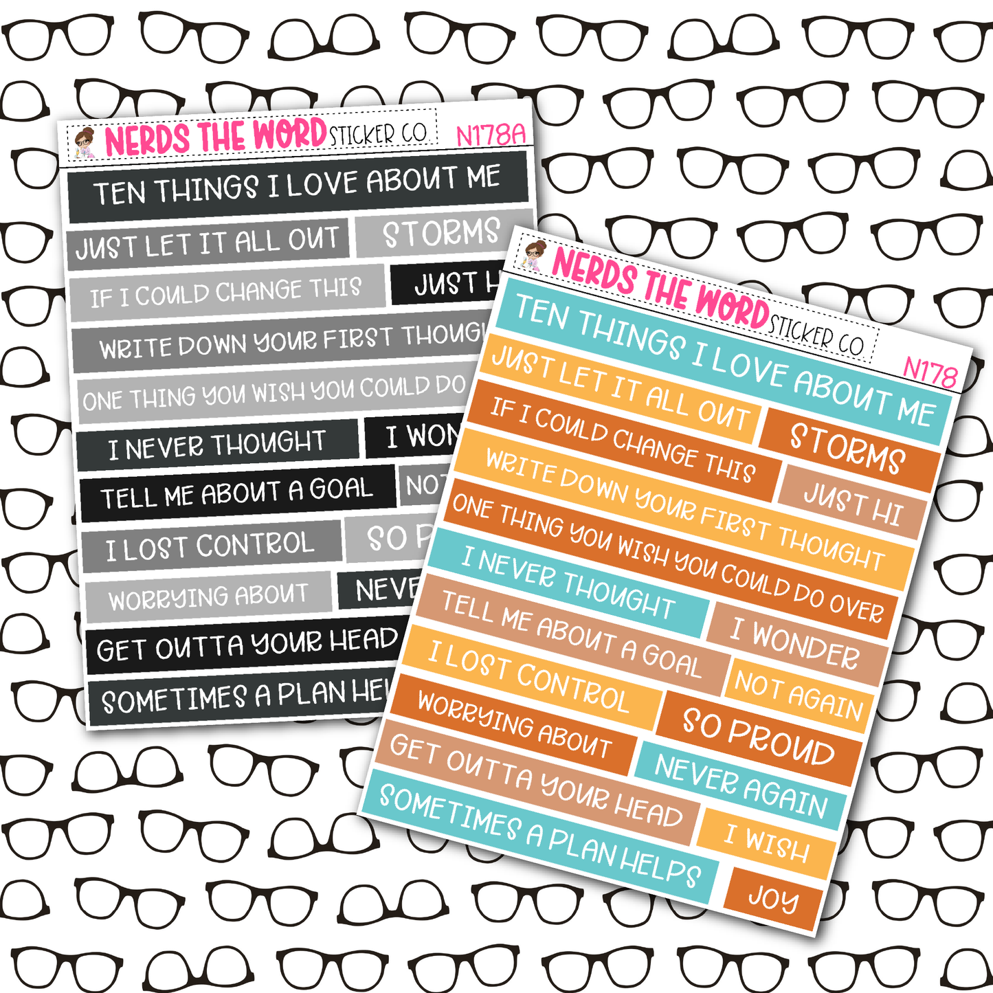 Journaling V2 Quote Bar Sticker Sheet