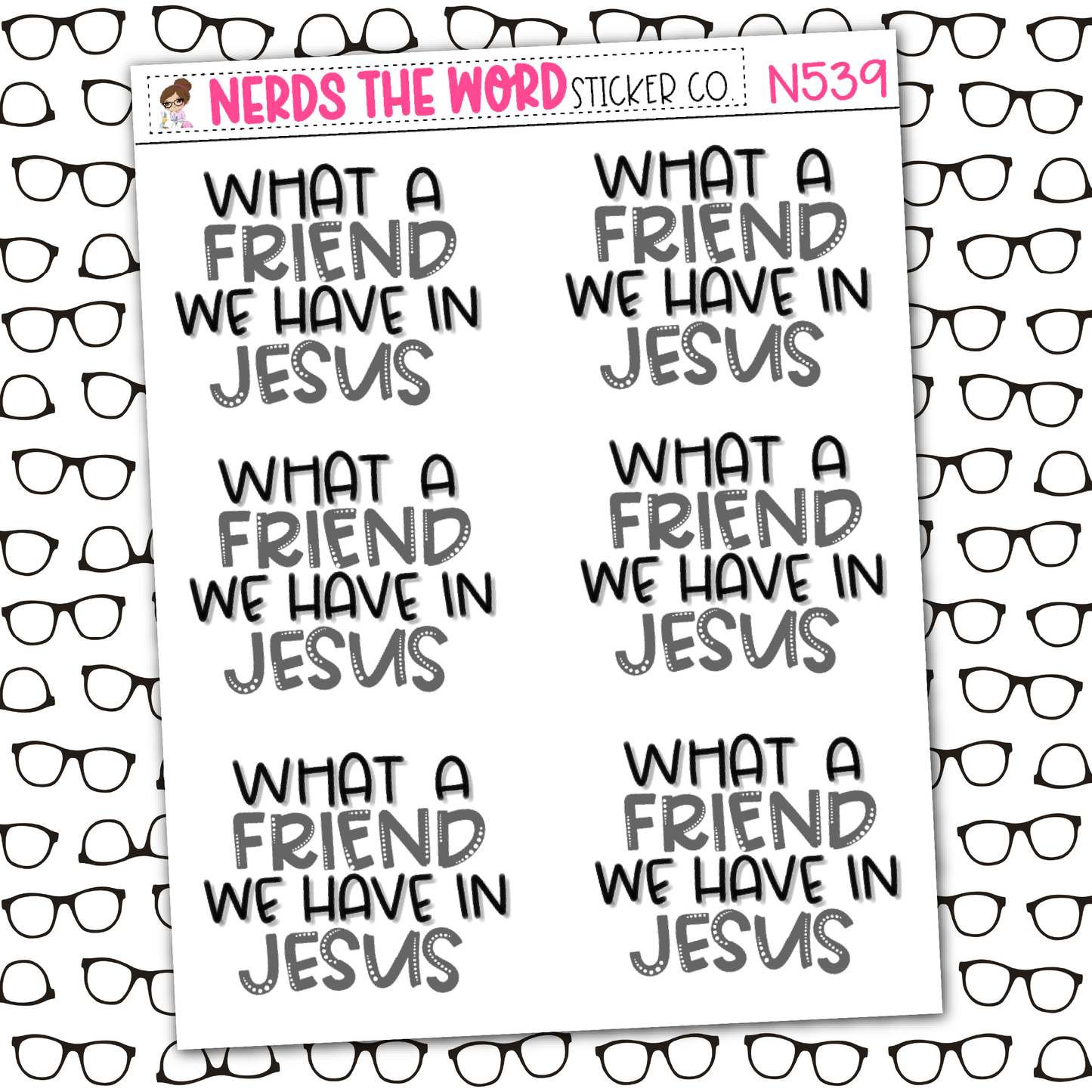Friend in Jesus Sticker Sheet