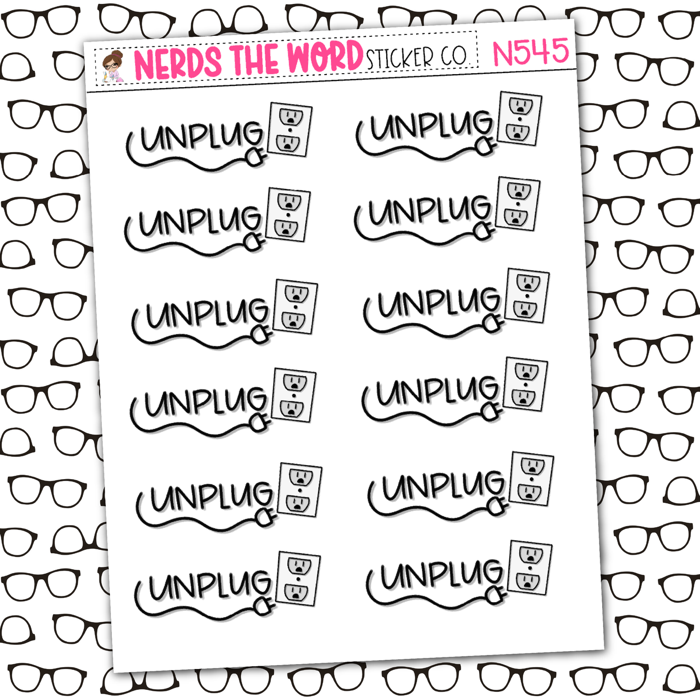 Unplug Sticker Sheet