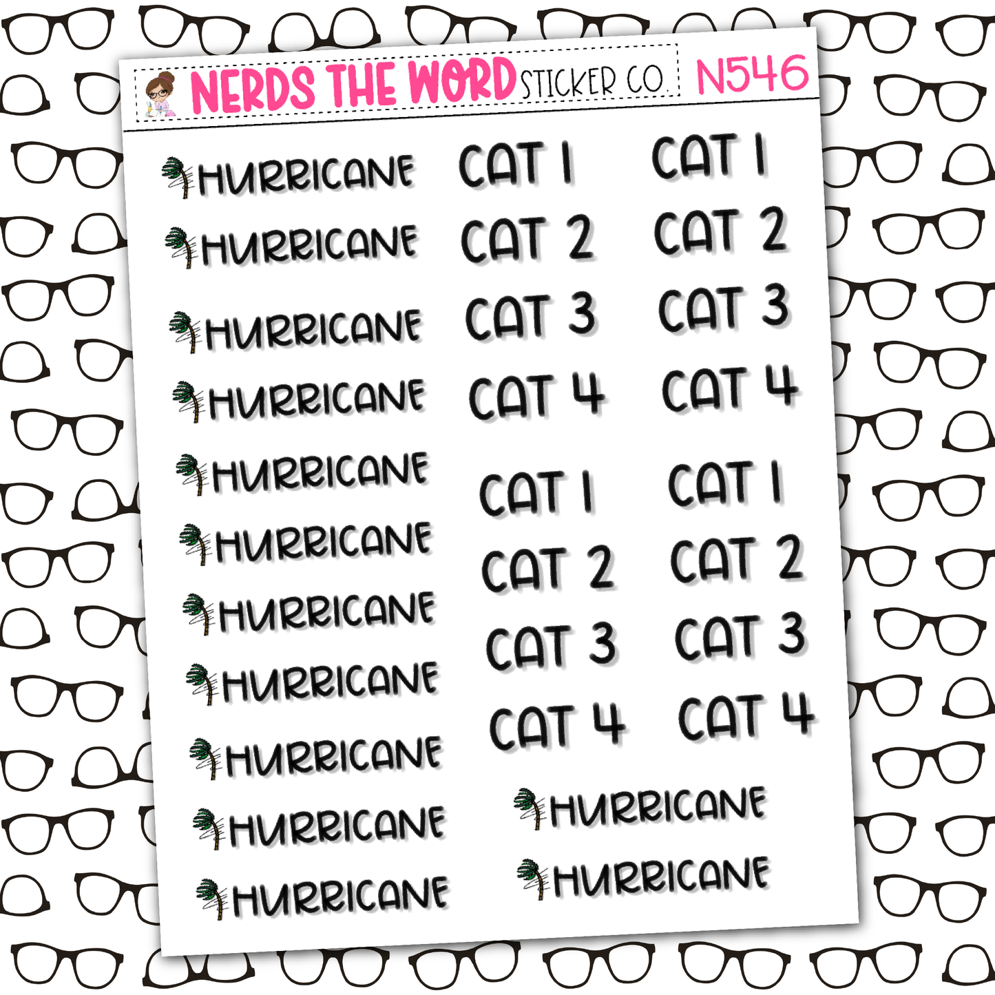 Hurricane Sticker Sheet