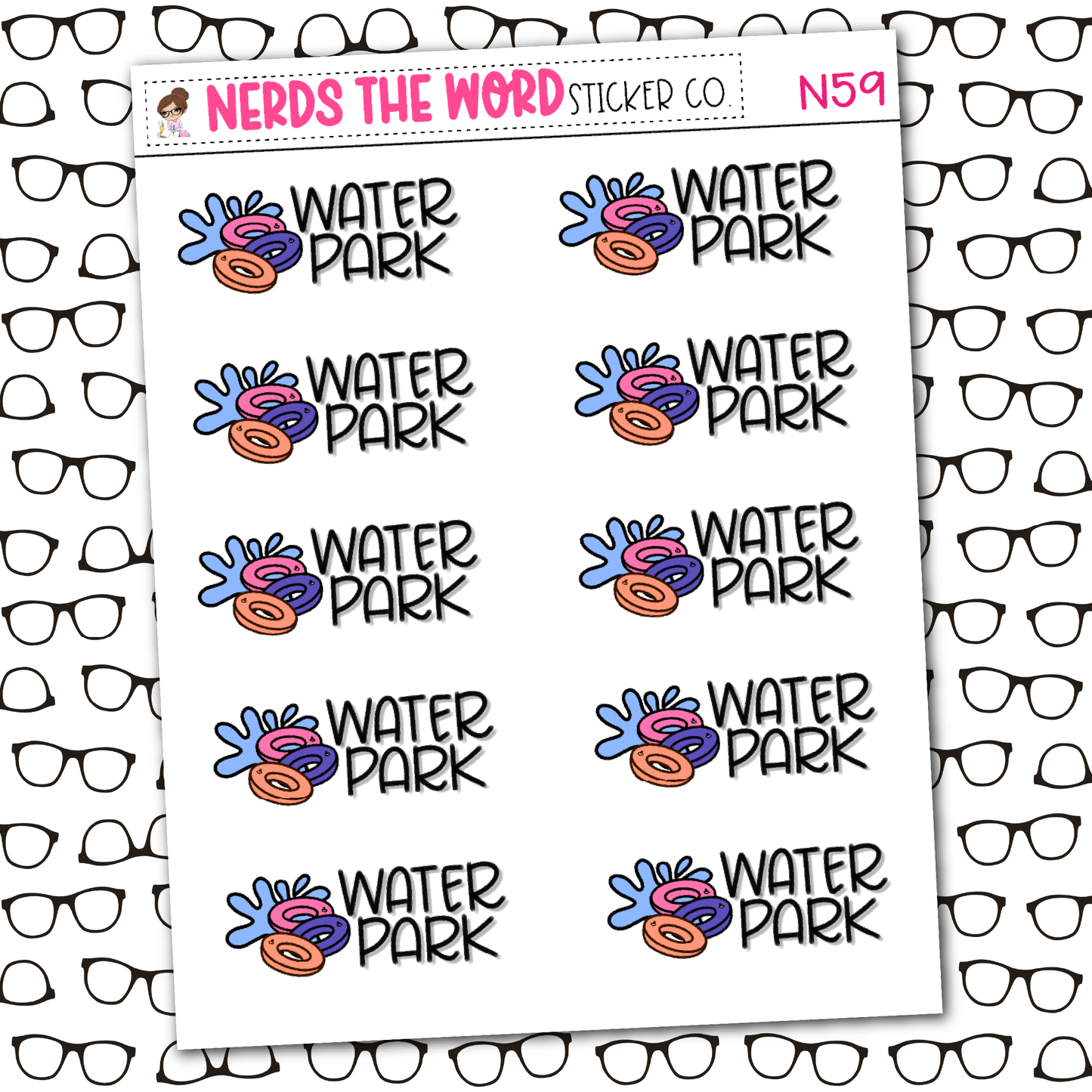 Water Park Sticker Sheet