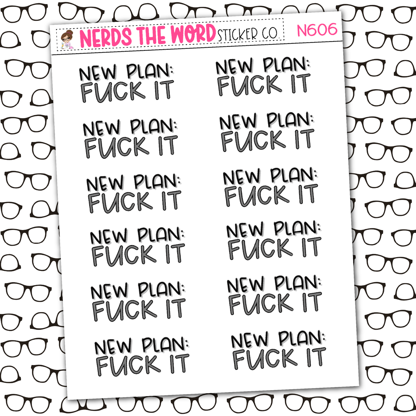 New Plan Sticker Sheet