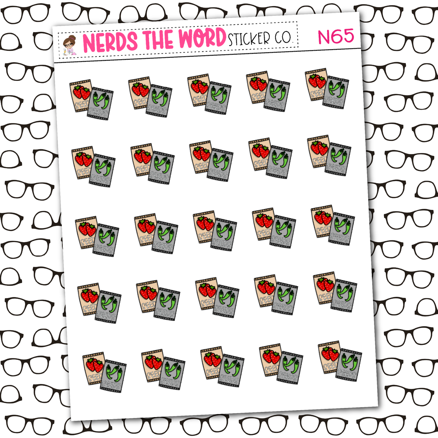 Seed Packet Icon Sticker Sheet