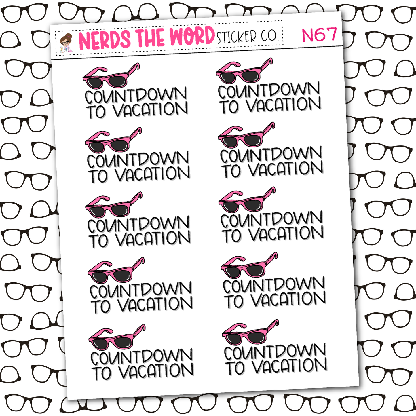 Vacation Countdown Sticker Sheet