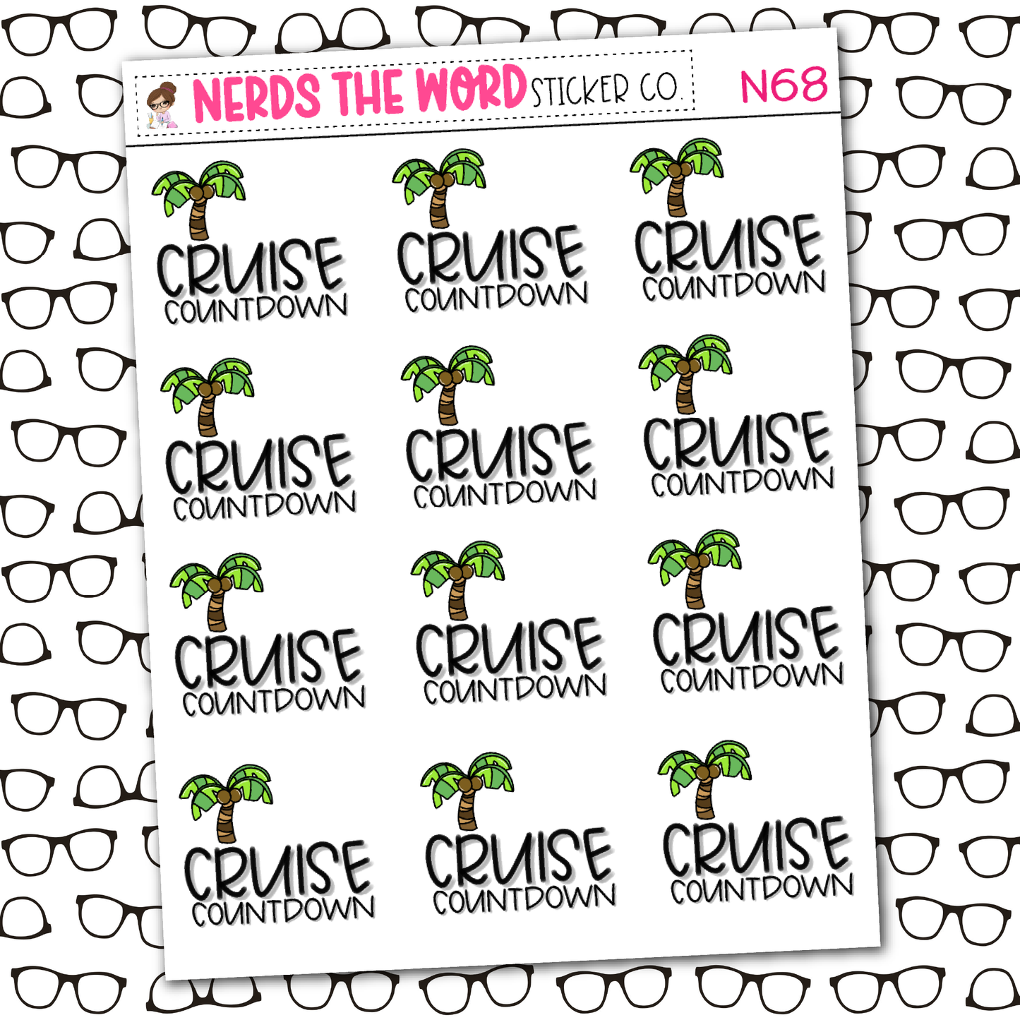 Cruise Countdown Sticker Sheet