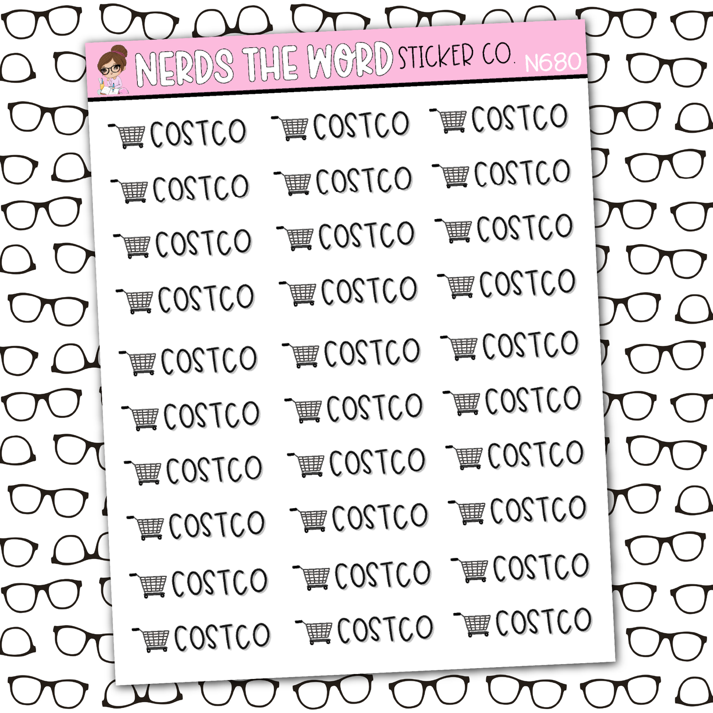 Store Tracking (Shopping) Sticker Sheet - You Choose