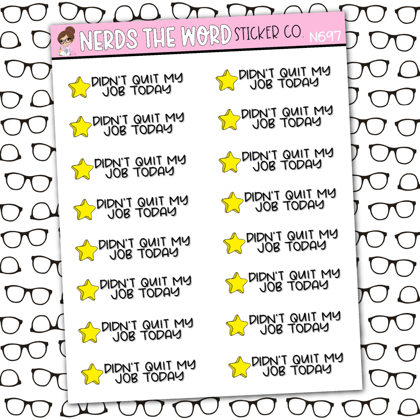 Quit My Job Sticker Sheet
