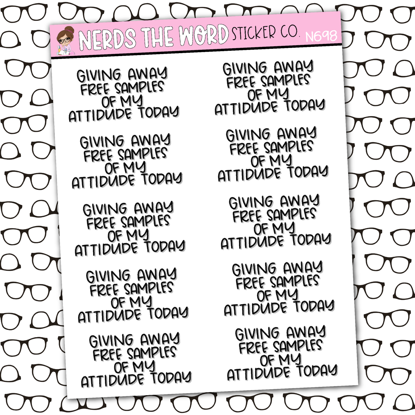 Attitude Samples Sticker Sheet