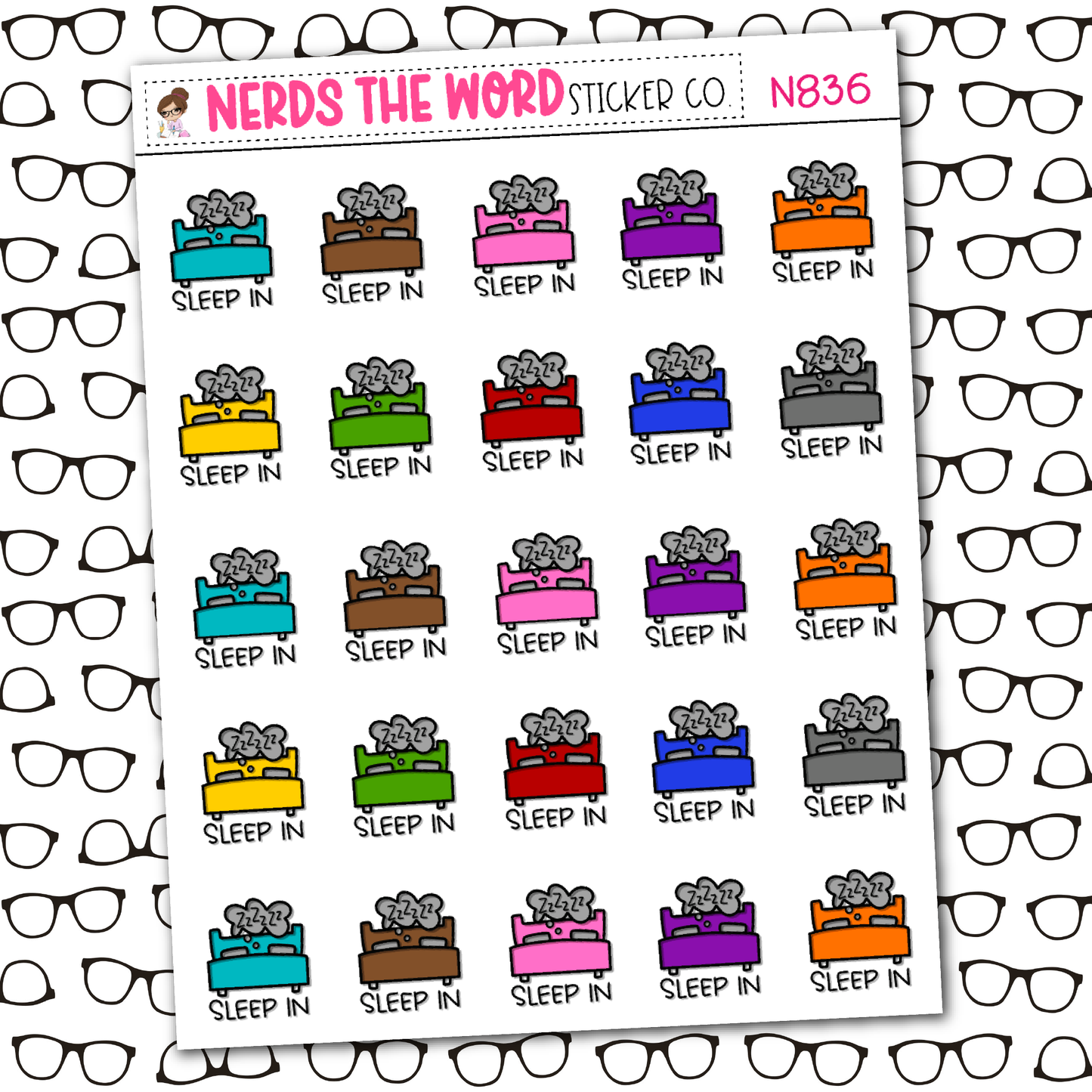 Sleep In Sticker Sheet