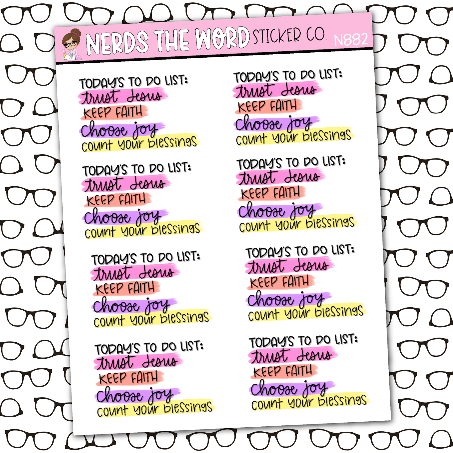 Today's To Do List Sticker Sheet