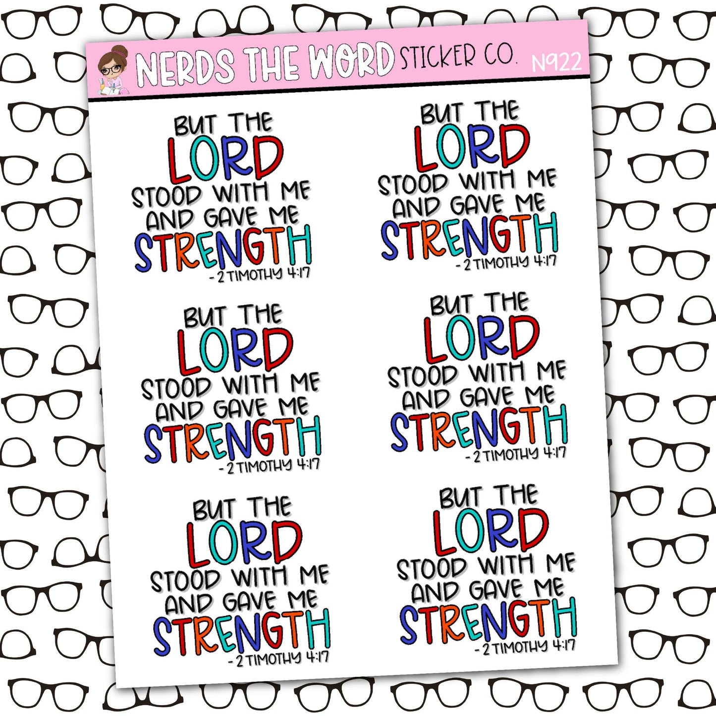 Gave Me Strength Sticker Sheet
